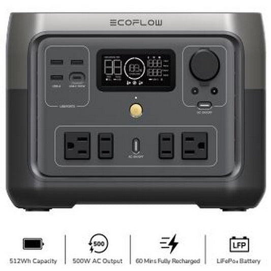 EcoFlow RIVER 2 Max Portable Power Station 500W 512Wh