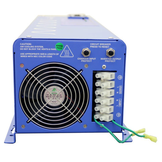 6000 Watt Pure Sine Power Inverter Charger 48Vdc to 120Vac with automatic transfer switch