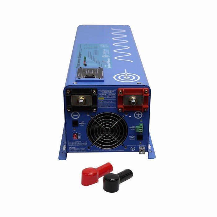 6000 Watt Pure Sine Power Inverter Charger 48Vdc to 120Vac with automatic transfer switch