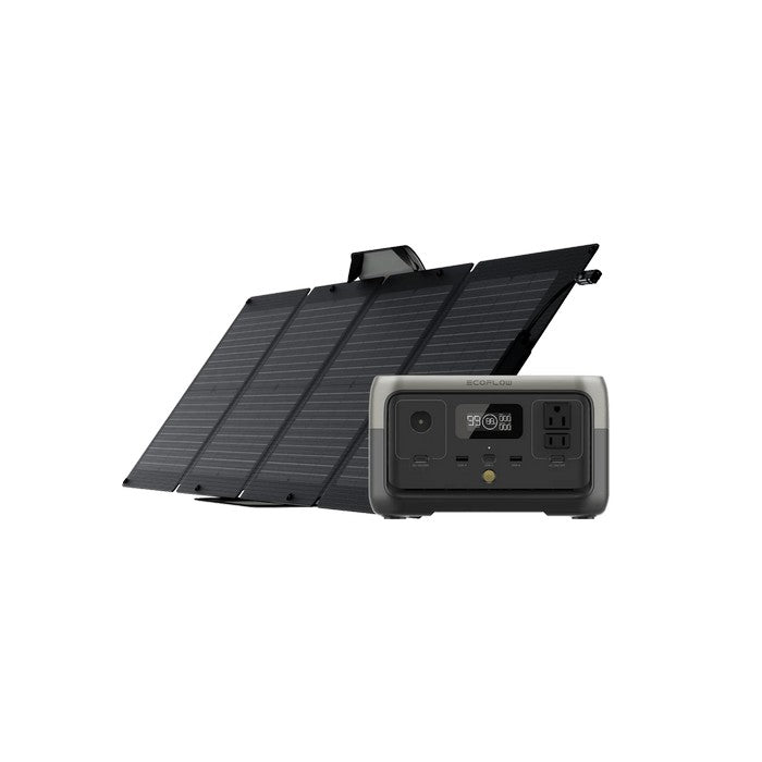 EcoFlow RIVER 2 + 110W Portable Solar Panel Bundle