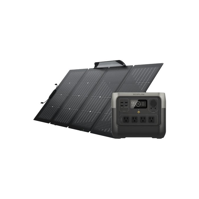 EcoFlow RIVER 2 Pro with 220W Portable Bifacial Solar Panel Solar Generator